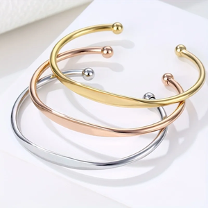 Bracciale da <span class=keywords><strong>Uomo</strong></span> Regolabile in Acciaio Inox Placcato Oro 18K Multicolore Lucido, Regalo di Tendenza <span class=keywords><strong>per</strong></span> <span class=keywords><strong>San</strong></span> <span class=keywords><strong>Valentino</strong></span> - Product Image 1