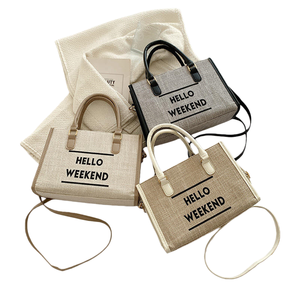 2025 vente chaude nouvelle mode femme sacs à main dames toile sacs fourre-tout grande femme sacs à bandoulière avec lettre en gros - Product Image 1