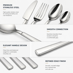 Ensemble de couverts en acier inoxydable poli miroir de qualité supérieure pour hôtel, avec fourchette, couteau et <span class=keywords><strong>cuillère</strong></span> pour steak, dessert, glace, restaurants - Product Image 3