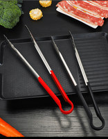 Pinces de cuisine en acier inoxydable de qualité supérieure, résistantes à la chaleur, pour salade, pain, viande, buffet