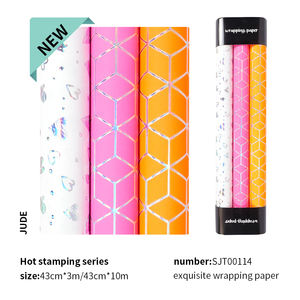 <b>Wrapping</b> <b>Paper</b> 43*300cm Factory Manufacturer Custom 80g <b>Paper</b> <b>Birthday</b> Valentine's Day Cartoon Glossy <b>Paper</b> Gift <b>Wrapping</b> - Product Image 4