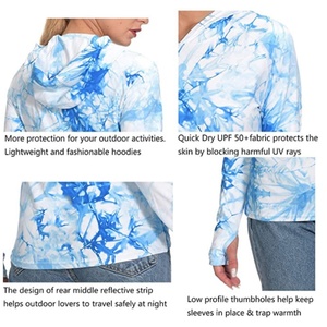 Custom Large Long Sleeve <b>Spf</b> Upf 50 Uv Sun protection Tshirts Womans Sport Fishing Clothes Fishing Wear - Product Image 5