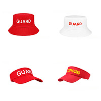Ensemble de plage pour l'été, natation, surf, fête sur la plage, visière de sauveteur, casquette de baseball de pêcheur, polyester, bouton LP1192