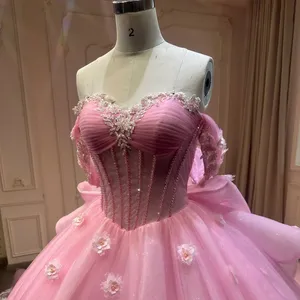 Vestidos de Quinceañera Strapless Color Rosa <span class=keywords><strong>para</strong></span> Fiesta de 15 Años Graduación Noche y <span class=keywords><strong>Boda</strong></span> - Product Image 3