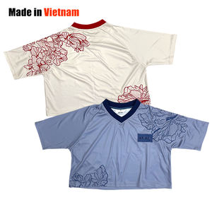 Camisetas Personalizadas de Estilo Urbano Americano, Camisetas Deportivas Holgadas de Manga Corta con Diseño Bordado - Product Image 1