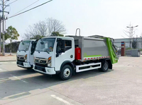 Camion de transport de déchets Dongfeng 4x2 avec boîte de vitesses manuelle, compacteur hydraulique de 7 mètres cubes, chargeur arrière pour les déchets urbains