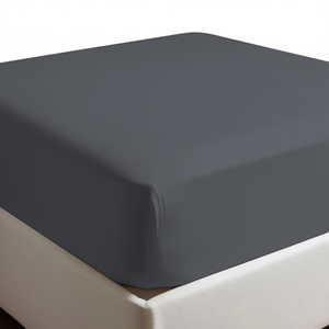 Sábana Ajustable 100% Algodón Gris Oscuro Alemán Individual 100x200 Cm - Product Image 3