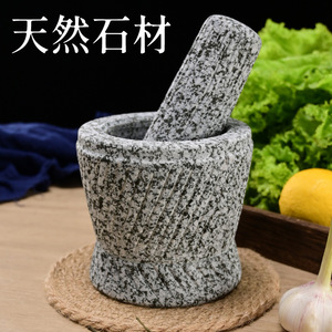 Natural Garlic Mortar And Pestle Manual Stone Grinder For Kitchen Herb Spice Tools Durable Hand Wash Only - Product Image 3