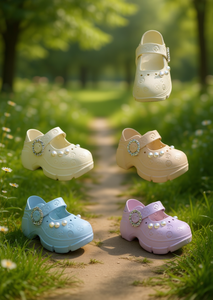 Zoccoli con Plateau e Perle Stile Mary Jane Estivi per Donne e Ragazze, Morbidi e Leggeri, Punta Chiusa, Suola in Plastica, Intersuola in EVA - Product Image 2