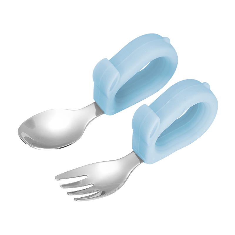 Straight spoon and fork set