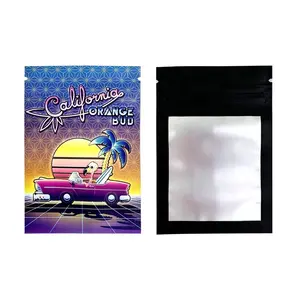 3.5 Cookie Child Proof Custom Printed Designed Mylar Bags 35g 2gram Cali Packs Aluminum Foil Packaging With UV Heat Seal