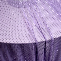 FB003 Tissu en maille élastique de luxe avec strass, tissu en tulle à cristaux thermocollants pour robe de mariée, robe de soirée, robe de bal