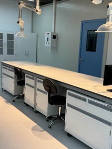 Mesa de Laboratorio Personalizada, Totalmente de Acero, Acero-Madera, PP Opcional, Diseño Personalizado, Grado de Exportación, Directo de Fábrica, Personalizado Según Planos - Product Image 4