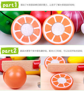 Simulation <span class=keywords><strong>Cuisine</strong></span> Série Jouets Couper Fruits et Légumes Faire semblant de Jouer <span class=keywords><strong>Cuisine</strong></span> Nourriture Coupe <span class=keywords><strong>Bois</strong></span> Fruit <span class=keywords><strong>Jouet</strong></span> - Product Image 2