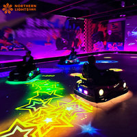 Simulateur de karting électrique commercial avec projecteur interactif AR pour parc d'attractions