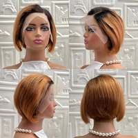 Perruques Bob Péruviennes Sans Colle en Gros, Courtes, Coupe Pixie, avec Dentelle Frontale HD, Perruques Bob Courtes Bouclées en Dentelle Complète, Perruque de Cheveux Humains Vierges avec Dentelle Frontale