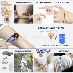 Kit de herramientas de supervivencia, linterna táctica, pulsera multiusos, equipo de emergencia para acampar al aire libre, compacto, 20x15x9cm - Product Image 5