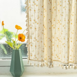 <span class=keywords><strong>Cortinas</strong></span> cortas <span class=keywords><strong>de</strong></span> estilo japonés con borlas y patrón <span class=keywords><strong>de</strong></span> margaritas <span class=keywords><strong>pequeñas</strong></span> <span class=keywords><strong>de</strong></span> alta calidad, <span class=keywords><strong>ventanas</strong></span>, medias <span class=keywords><strong>cortinas</strong></span> <span class=keywords><strong>de</strong></span> algodón puro <span class=keywords><strong>para</strong></span> <span class=keywords><strong>dormitorio</strong></span> - Product Image 5