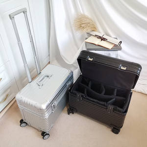 2026 חדש מסגסוגת אלומיניום-מגנזיום מזוודת עגלת צילום עסקית מזוודות נשים גברים נסיעות נשיאה 18 אינץ' מנעול סיסמא TSA - Product Image 3