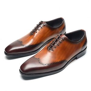 Zapatos de Cuero Casuales de Otoño para Hombre, Talla Grande, Impermeables, Estilo Británico, Zapatos Cómodos para Fiesta con Punta Cuadrada para Oficina y Carrera Profesional - Product Image 1