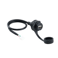 Cable de Extensión Electrónico Lshitech Industrial IP68 a Prueba de Agua, Conectores USB 2.0 Macho/Hembra, Contactos de Cobre, 30V DC, 0.13-1m