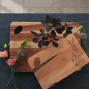 Premium Acacia Wood Rabbit Print Chopping Board Handmade Wooden Cutting Board Rustic Kitchen <b>Tray</b> Meat <b>BBQ</b> Cheese Serving Sets - Product Image 1