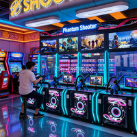 Phantom Shooter, machine de jeu d'arcade de tir réel pour 4 joueurs, simulateur de tir commercial avec cadre en alliage pour centre d'arcade sportif