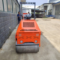 Rouleau compresseur vibrant hydraulique à double tambour ZLIN860 800 kg pour la construction routière