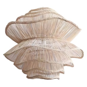 โคมไฟแขวนหวายทรงกลม E27 แหล่งกำเนิดแสง LED สำหรับห้องนั่งเล่นและห้องรับประทานอาหารโรงแรมที่พักอาศัยอุปกรณ์ให้แสงสว่าง - Product Image 4