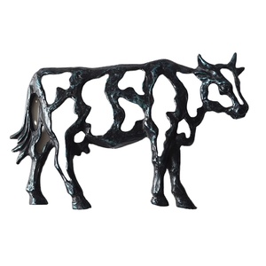 Durable Cast Iron Cow Figurine Engraved Wall Mounted Decor <strong>for</strong> Home and <strong>Garden</strong> Hand Carved Metal Crafts <strong>Plaque</strong> <strong>for</strong> House - Product Image 1