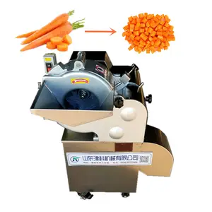 เครื่องตัดพริกไทยหัวหอมมันฝรั่งแครอทสับปะรดประสิทธิภาพสูงเชิงพาณิชย์เครื่องหั่นแบบแรงเหวี่ยง
