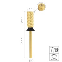 Evolisse E File Embout de ponceuse à ongles 5 en 1 en carbure de tungstène à coupe croisée pour manucure