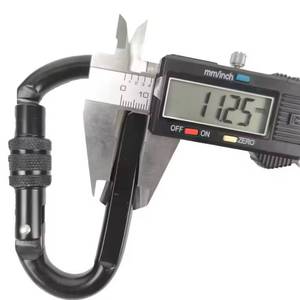 Strong Oval Carabiner in Black Color / Spring <b>Snap</b> <b>Hook</b> - Product Image 4