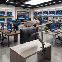 Vente d'usine : Support rotatif de levage 360° pour charges de 7 à 12 kg °   Bras de moniteur économique pour affichage personnel, professionnel, en entreprise, au bureau ou dans un lieu public