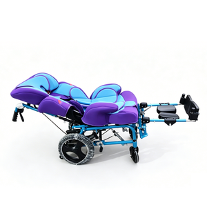 Silla de Ruedas Manual Pediátrica Reclinable para Parálisis Cerebral, Tipo Cochecito, para Niños con Parálisis Cerebral - Product Image 3