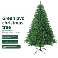 Grand arbre de Noël artificiel écologique en PVC avec trépied métallique pour salon intérieur