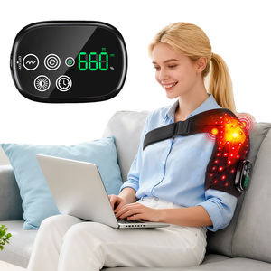 अनुकूलित डिजाइन कॉर्नलेस लाल-प्रकाश कंधे मालिश 660nm 850nm के नेतृत्व वाली चिकित्सा कंपन दर्द राहत कंधे मालिश बेल्ट - Product Image 1