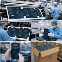 Maßgefertigte Geprägte Glitzer Umweltfreundliche Tragbare Wasserdichte Kondom-Verpackungsfächer Ultradünner 12er-Pack Faltkarton für den Einzelhandel