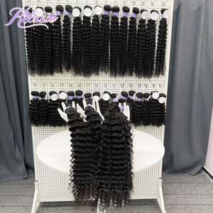 حزم 30 بوصة بدون لحمة بالجملة ، حزمة مجعدة بشحن إسقاط ، حزم موجة عميقة بدرجة 7a مع إغلاق للنساء السمراوات - Product Image 1