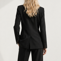 Blazers classiques pour femmes, coupe ajustée, veste structurée à revers crantés, élégante, pour le bureau, sur mesure