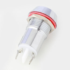 10 мм Диаметр мини металлический серебристый красный светодиод зеленый 12 В 110 В 220 В 230 В светодиодный световой индикатор сигнальная лампа со штырьками - Product Image 4