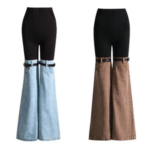 <span class=keywords><strong>Jean</strong></span> en denim <span class=keywords><strong>taille</strong></span> <span class=keywords><strong>haute</strong></span> pour <span class=keywords><strong>femme</strong></span>, coupe <span class=keywords><strong>skinny</strong></span>, style vintage, avec ceinture, amincissant, décontracté, toutes saisons - Product Image 1