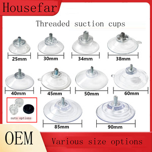 पारदर्शी pvc साइड होल सक्शन कप 55 मिमी व्यास 6.5 मिमी साइड होल - Product Image 3