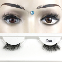 Cils demi-lune, demi-cheveux, faux vison, demi-cils, marque privée, cils végétaliens naturels, vente en gros, FS01-15