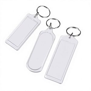 X48 Manufacturer Acrylic Blank <b>Custom</b> Logo Light <b>Keychains</b> for Promotion Lightweight Plastic Key Chains - Product Image 1