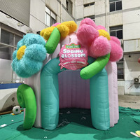 Arche d'entrée gonflable à éclairage personnalisé pour la publicité sur le thème des plantes