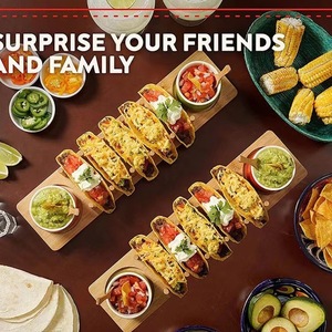Soporte para tacos, platos para tacos, divisor de soporte sin desorden, juego para servir Mini Taco Bar - Product Image 3