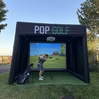 Tente de boîtier de simulateur de golf gonflable portable personnalisée en usine adaptée à l'intérieur et à l'extérieur