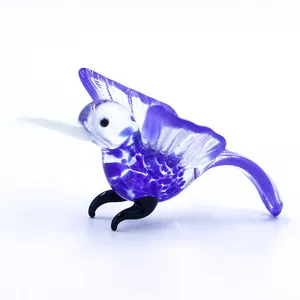 شنقا مورانو الزجاج الحيوان الحرف اليدوية الفن النحت Hummingbird تمثال الحلي