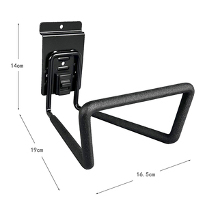 JH-Mech Garden <strong>Hose</strong> Hanger With Lock Mechanism Robust Space Efficiency Wide Application Lockable Metal Slatwall Hooks - Product Image 5
